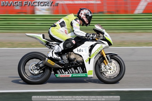 2009-09-26 Imola 1280 Variante alta - Superbike - Qualifyng Practice - Carlos Checa - Honda CBR1000RR